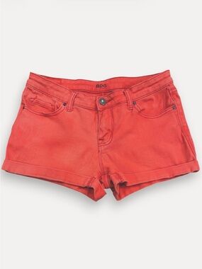 BDG Women’s Coral/Red Denim Rolled-Hem Shorts